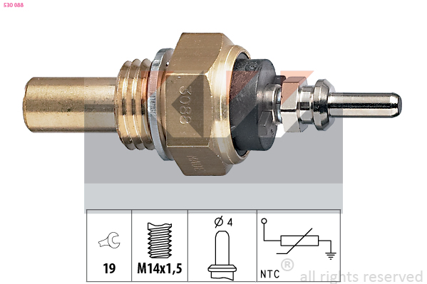 Senzor,temperatura lichid de racire 530 088 KW
